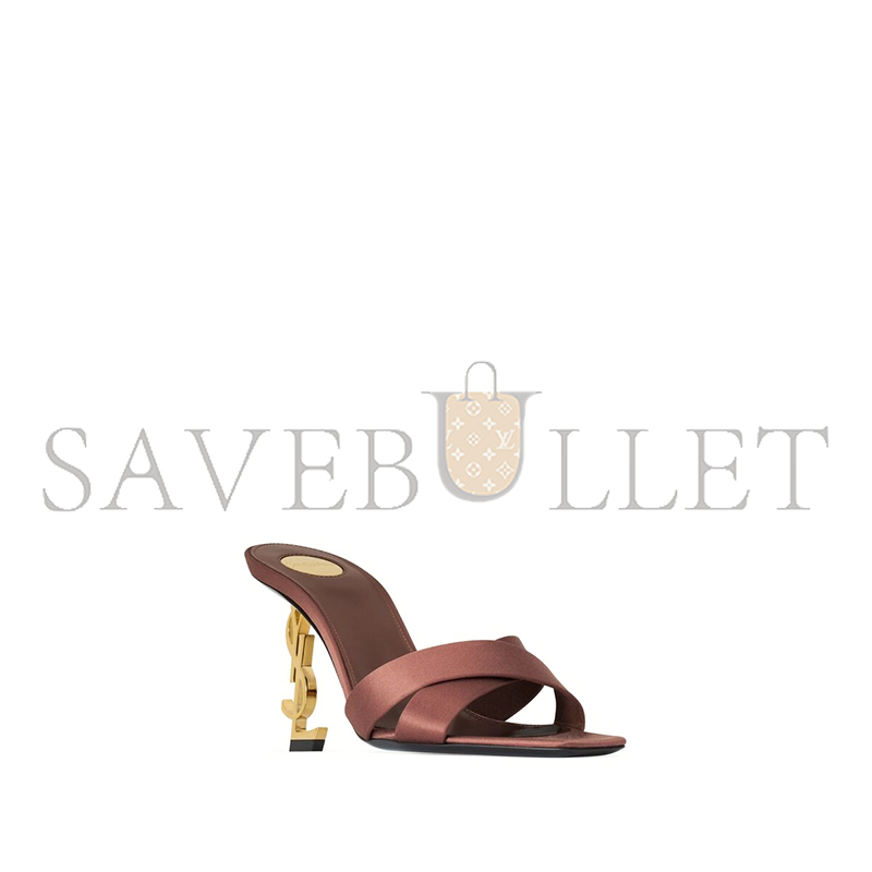 YSL OPYUM MULES IN SATIN CREPE 8189319QAB12215
